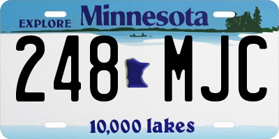 MN license plate 248MJC