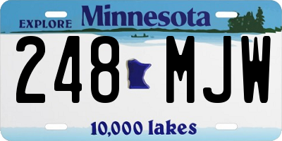 MN license plate 248MJW
