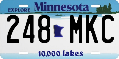 MN license plate 248MKC