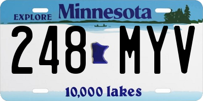 MN license plate 248MYV