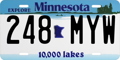 MN license plate 248MYW