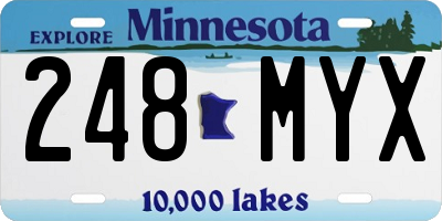 MN license plate 248MYX