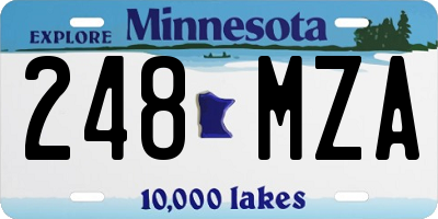 MN license plate 248MZA