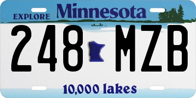 MN license plate 248MZB