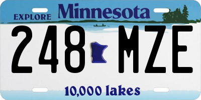 MN license plate 248MZE
