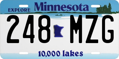MN license plate 248MZG