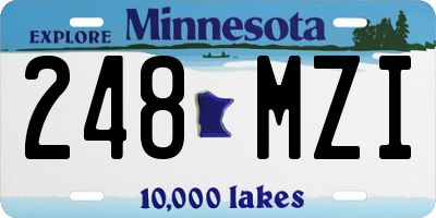 MN license plate 248MZI
