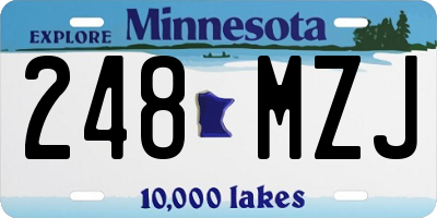 MN license plate 248MZJ