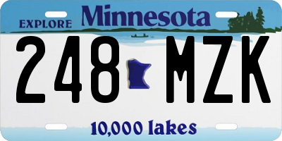 MN license plate 248MZK