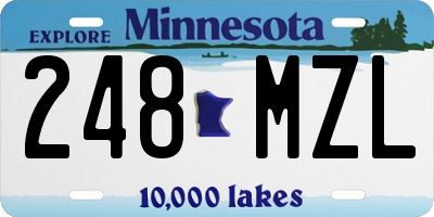 MN license plate 248MZL
