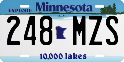 MN license plate 248MZS