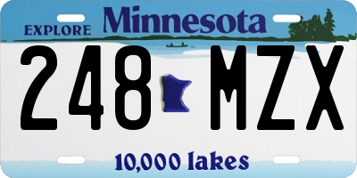 MN license plate 248MZX