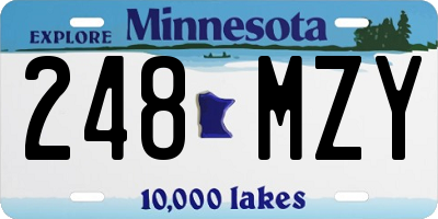 MN license plate 248MZY