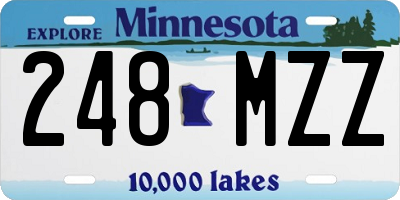 MN license plate 248MZZ