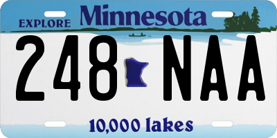MN license plate 248NAA