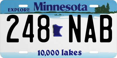MN license plate 248NAB