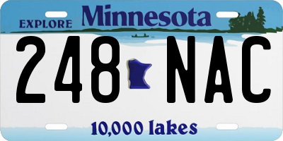 MN license plate 248NAC