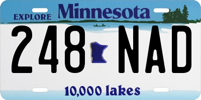 MN license plate 248NAD