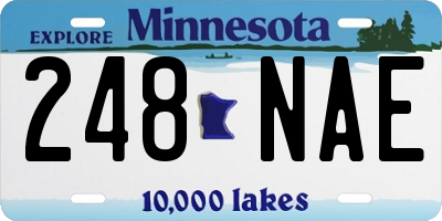 MN license plate 248NAE