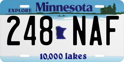 MN license plate 248NAF