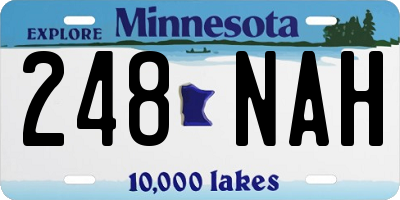MN license plate 248NAH