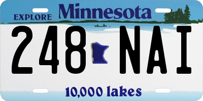 MN license plate 248NAI