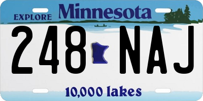 MN license plate 248NAJ