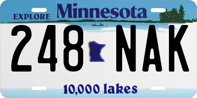 MN license plate 248NAK