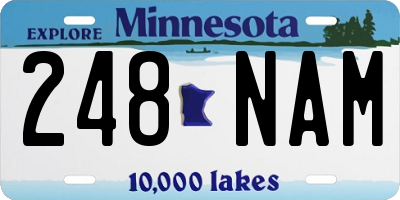 MN license plate 248NAM