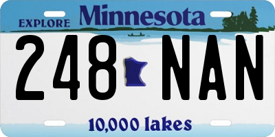 MN license plate 248NAN