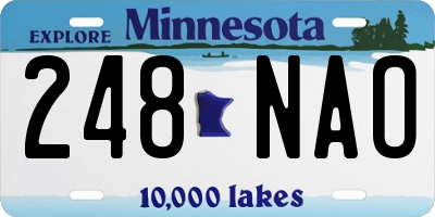 MN license plate 248NAO