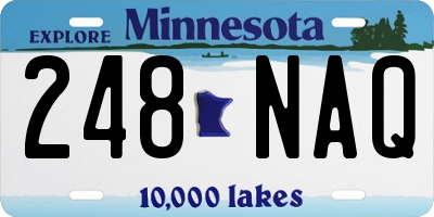 MN license plate 248NAQ