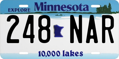 MN license plate 248NAR