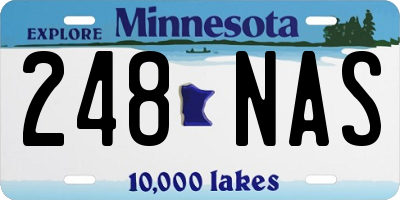 MN license plate 248NAS