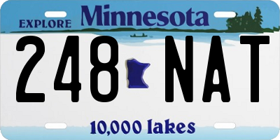 MN license plate 248NAT