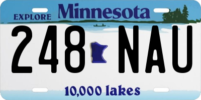 MN license plate 248NAU