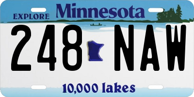 MN license plate 248NAW