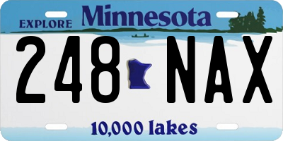 MN license plate 248NAX