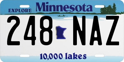 MN license plate 248NAZ