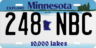 MN license plate 248NBC
