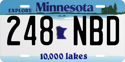 MN license plate 248NBD
