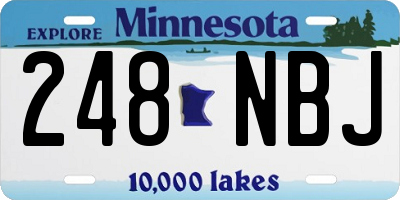 MN license plate 248NBJ