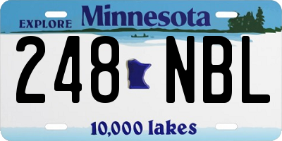 MN license plate 248NBL