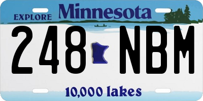 MN license plate 248NBM