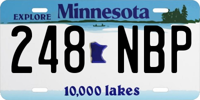 MN license plate 248NBP