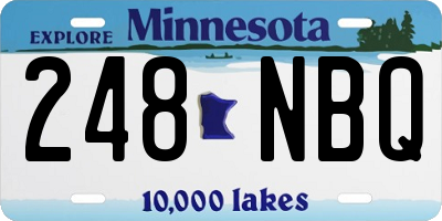 MN license plate 248NBQ