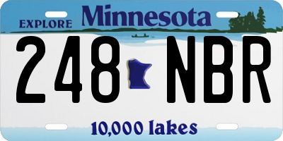 MN license plate 248NBR