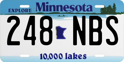 MN license plate 248NBS