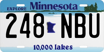 MN license plate 248NBU