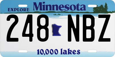MN license plate 248NBZ